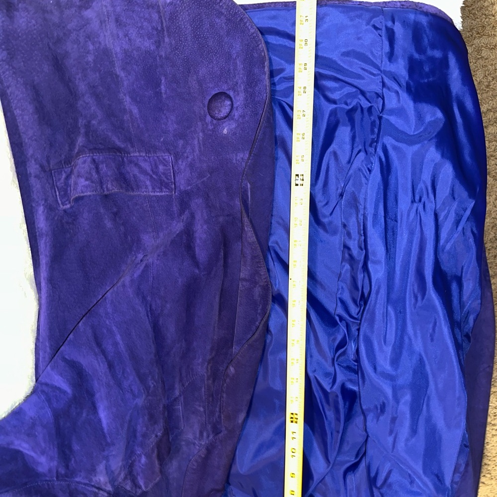 G3 Leather Designs Women's Purple Oversized Jacket/Coat - Picture 3 of 9